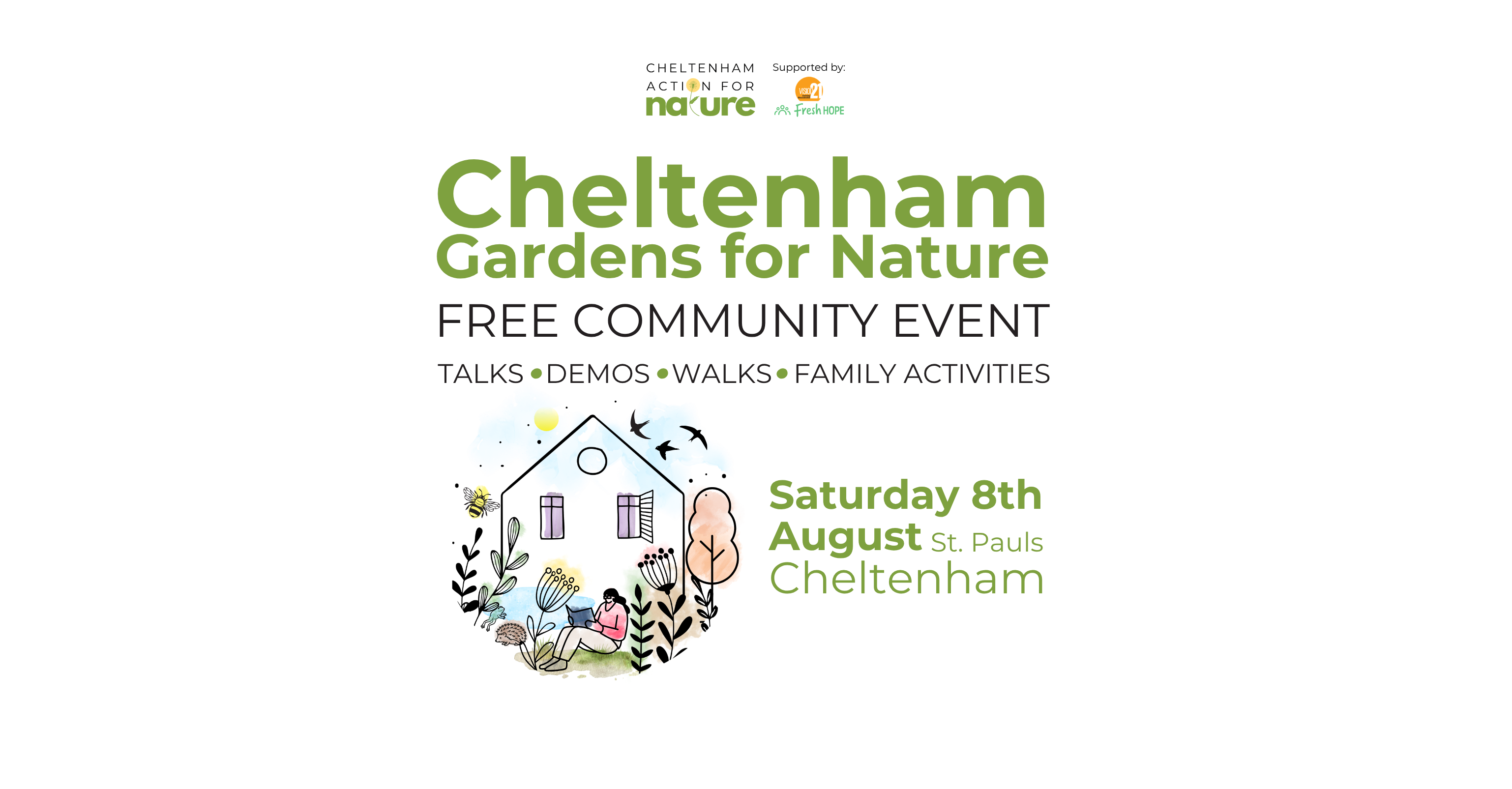 Free tickets for Cheltenham Gardens for Nature released Monday 20th July